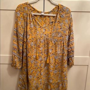 Old navy yellow floral dress sz M Zara shein a&f